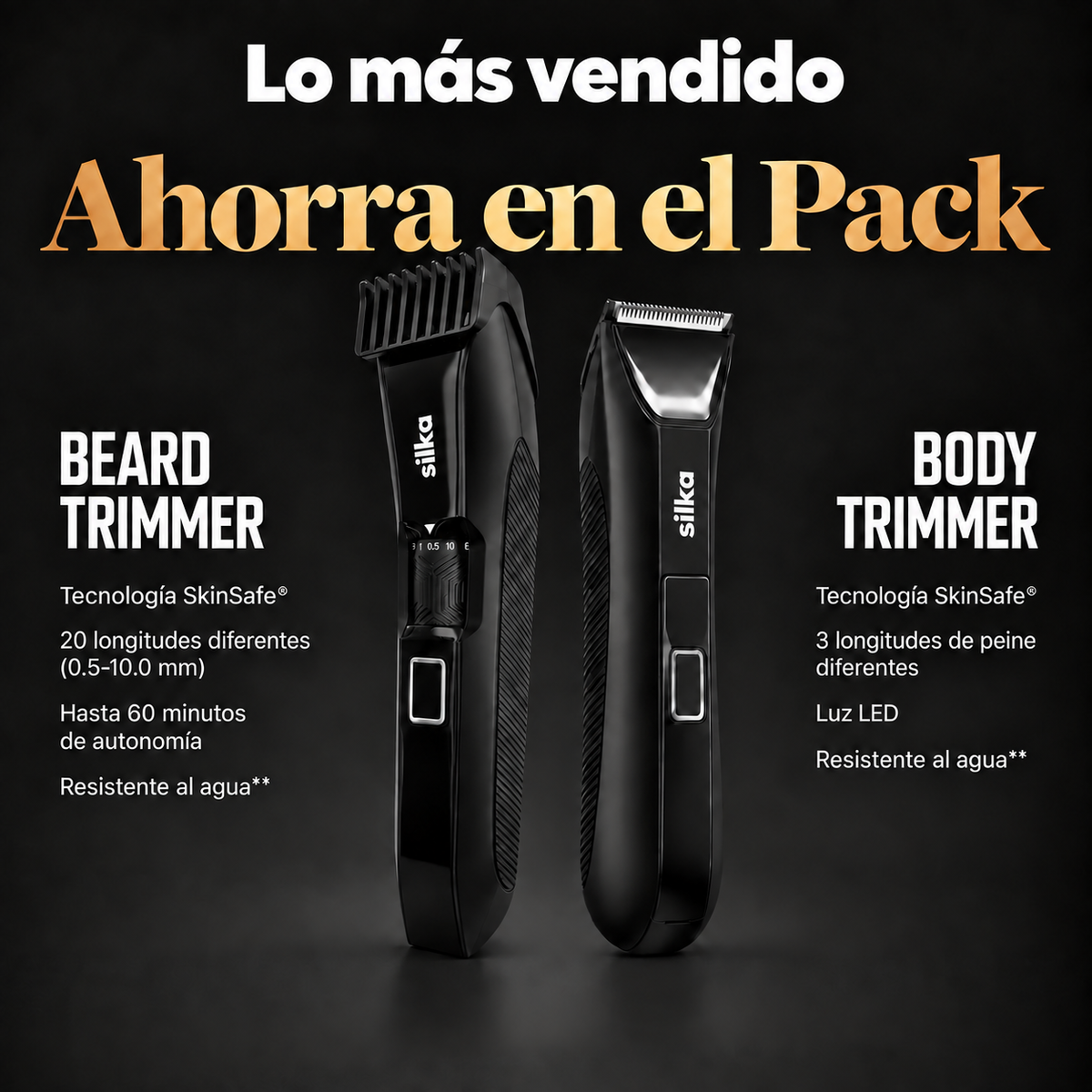 SILKA BODY BEARD: Body Trimmer + Beard Trimmer